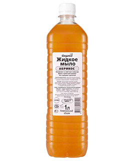 Мыло жидкое "Абрикос" Серии "Elegance", 1л (бутылка) купить в интернет-магазине Megaopt Беларусь