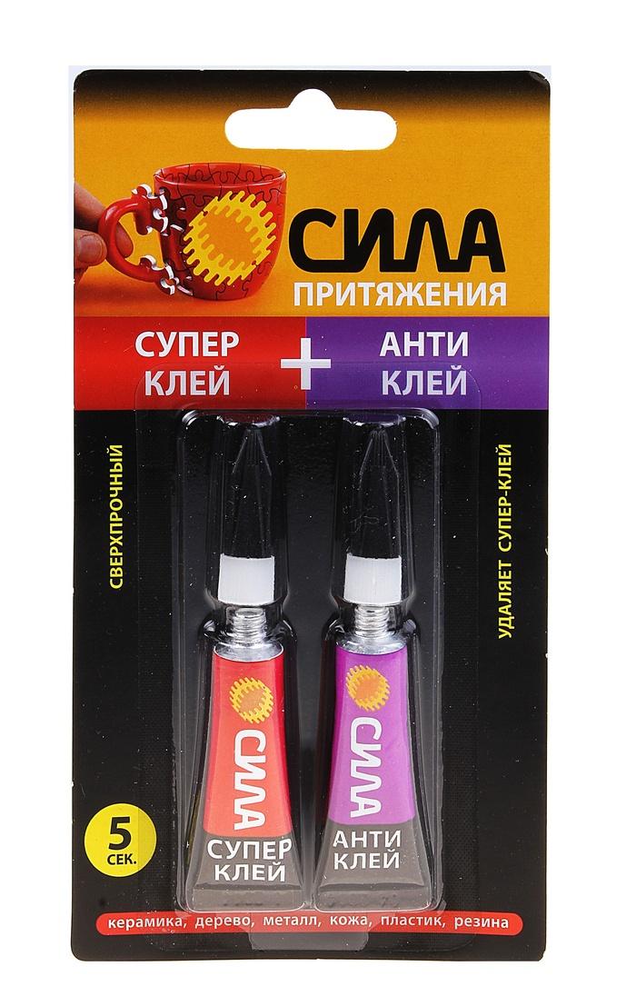 Супер-клей "Сила", сверхпрочный 3 гр, антиклей 3 гр. 610394 купить в интернет-магазине Megaopt Беларусь
